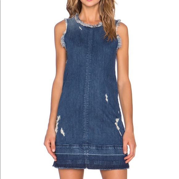 J Brand Reeve Distressed Denim Dress 